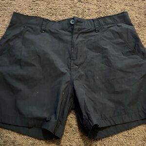 Stylish Black Men's Flat Front Shorts